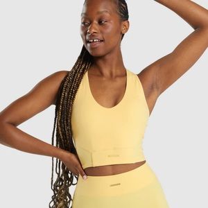 Gymshark Whitney Simmons Crop Tank in Pollen